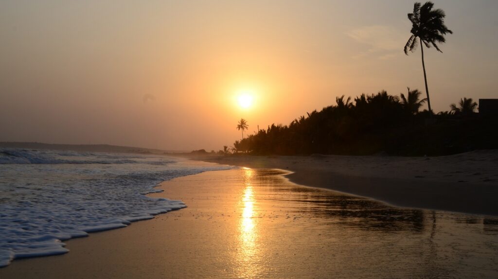 Sunset on Labadi Beach in Accra